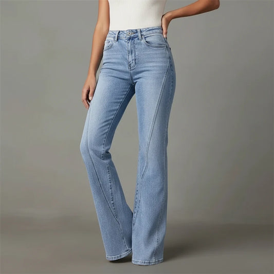 Mirela | Jeans svasati in denim da donna