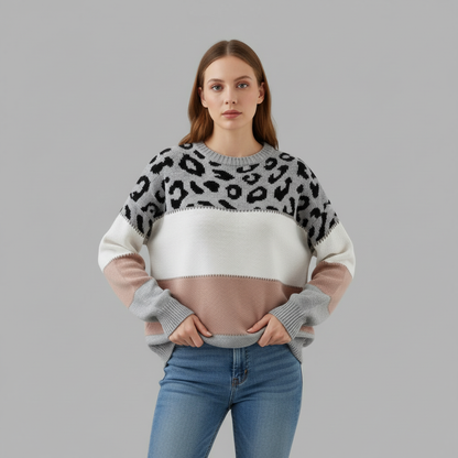 Sienna - Maglione da donna con motivo pantera Mulu Moon