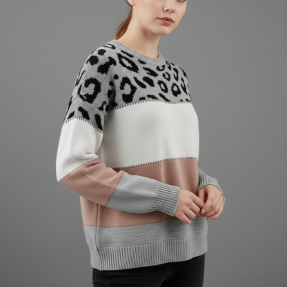 Sienna - Maglione da donna con motivo pantera Mulu Moon