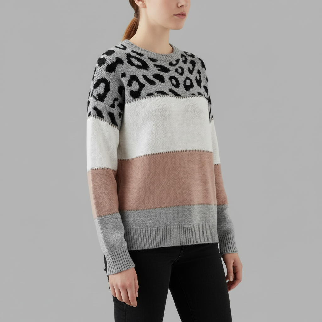 Sienna - Maglione da donna con motivo pantera Mulu Moon