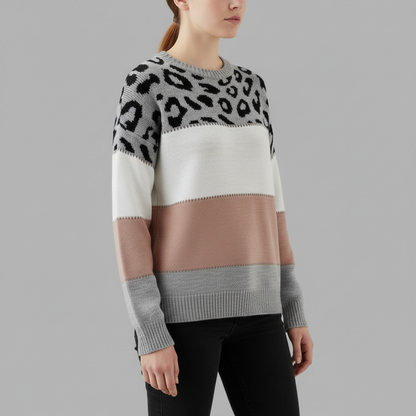 Sienna - Maglione da donna con motivo pantera Mulu Moon