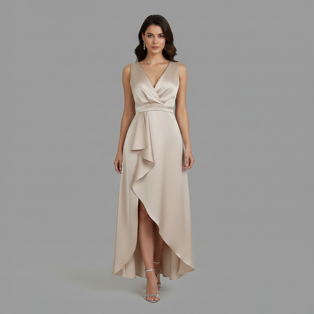 Solmira - Abito maxi con scollo a V da donna Mulu Moon