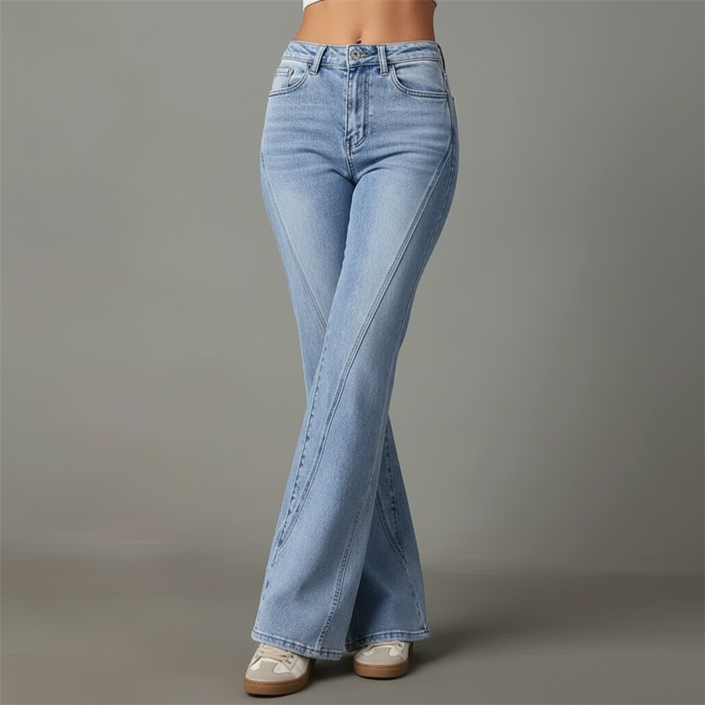 Mirela - Jeans svasati in denim da donna Mulu Moon