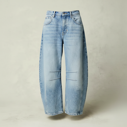 Nerina - Jeans barrel con stampa leopardata da donna Mulu Moon