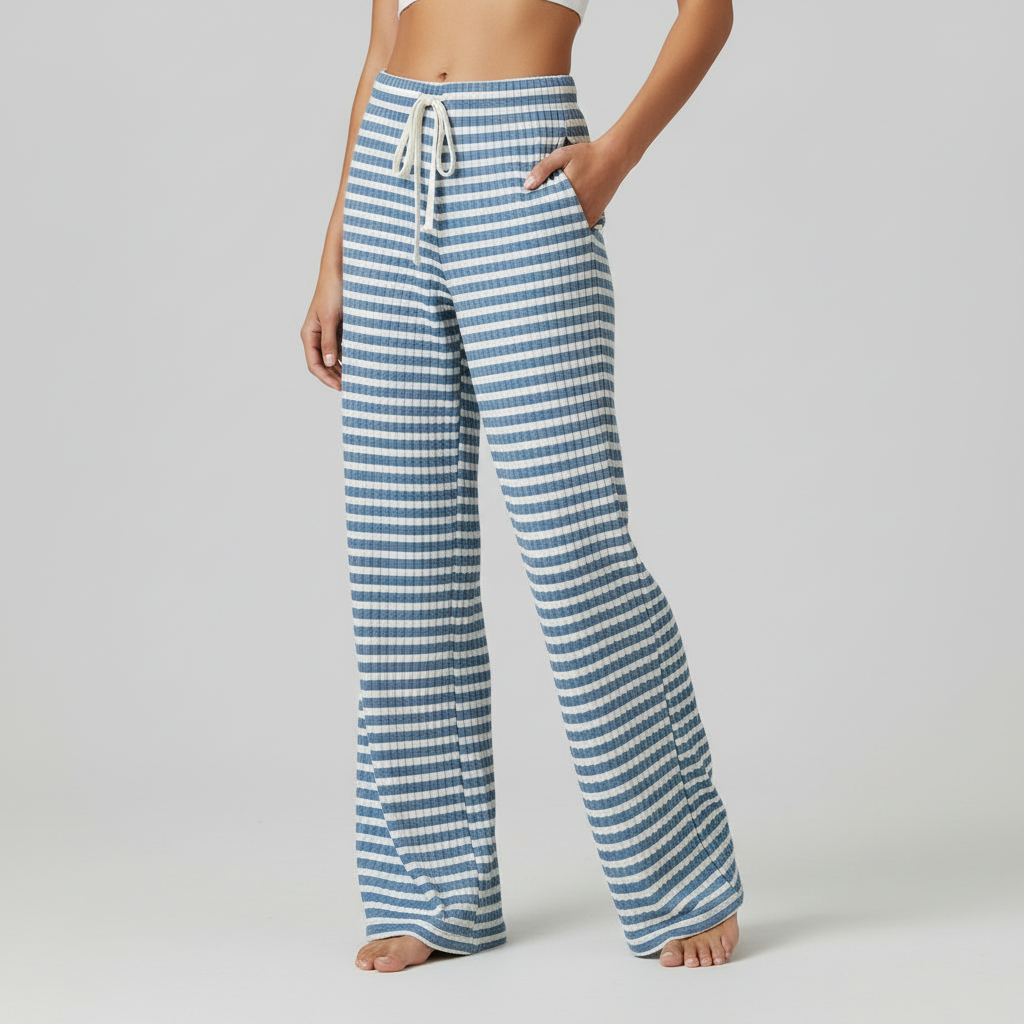 Avelia - Pantaloni a righe con lacci da donna Mulu Moon