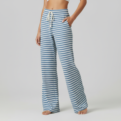Avelia - Pantaloni a righe con lacci da donna Mulu Moon